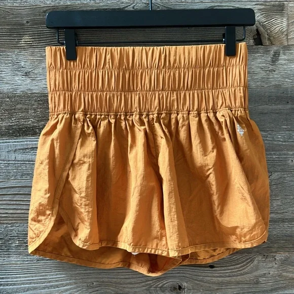 Free People The Way Home Shorts in Varsity Gold Size Medium - Picture 3 of 8